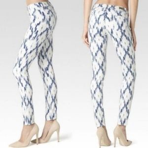 PAIGE Verdugo Alexandria Ikat Ultra Skinny Jeans Blue White Sz. 30